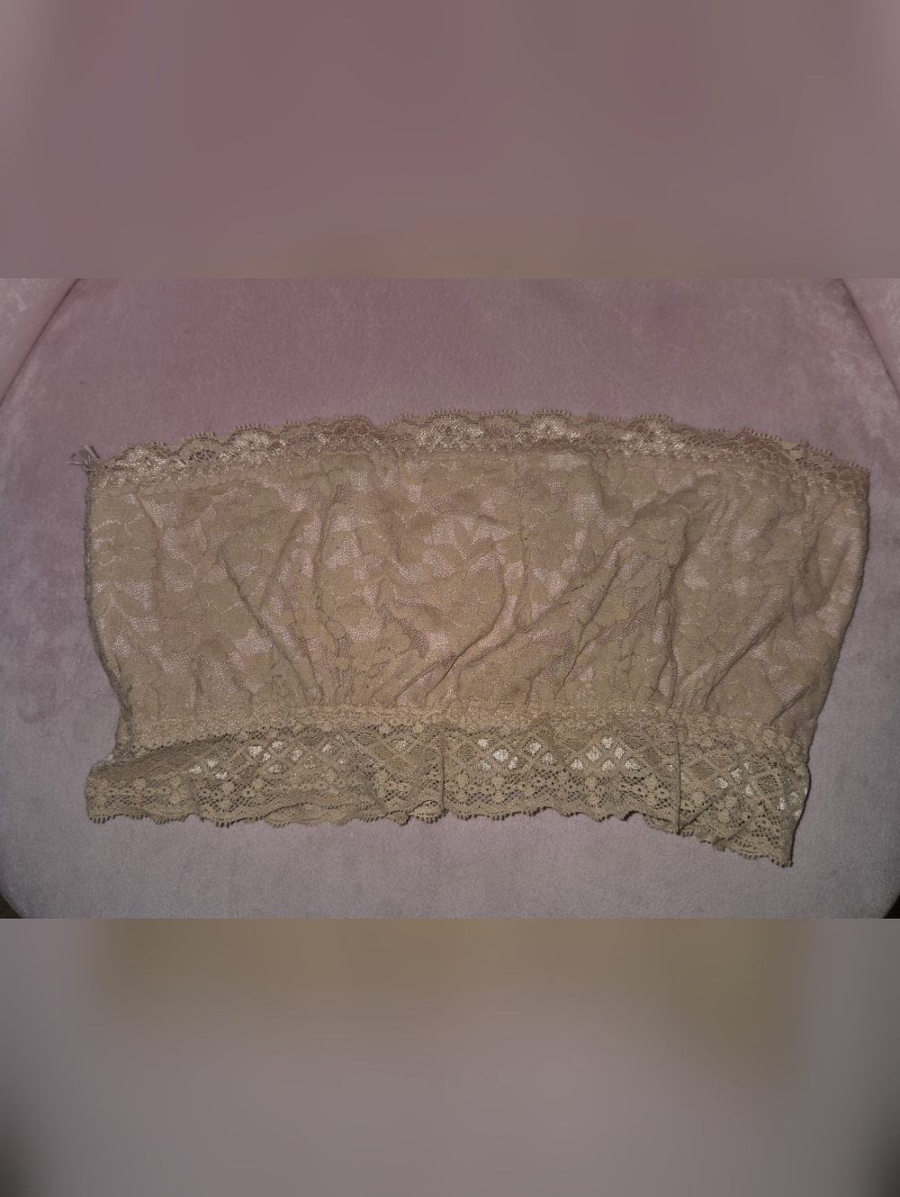 Tart Collections Lace Bandeau in Light Taupe